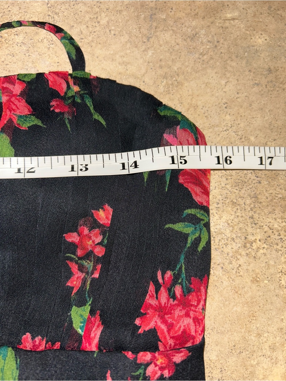 American Eagle Outfitters Dress - black/red floral Ruched Tie-Back Mini  NWT - Picture 11 of 12